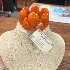 Tagua Orange Raindrop Bracelet